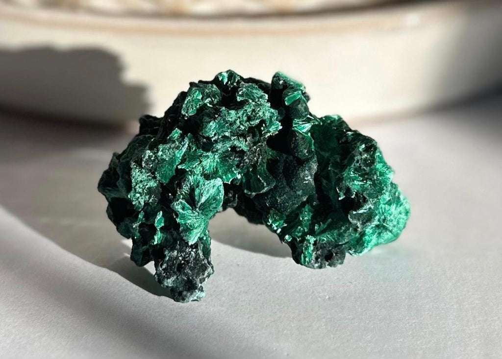 Raw Silky Malachite Specimen