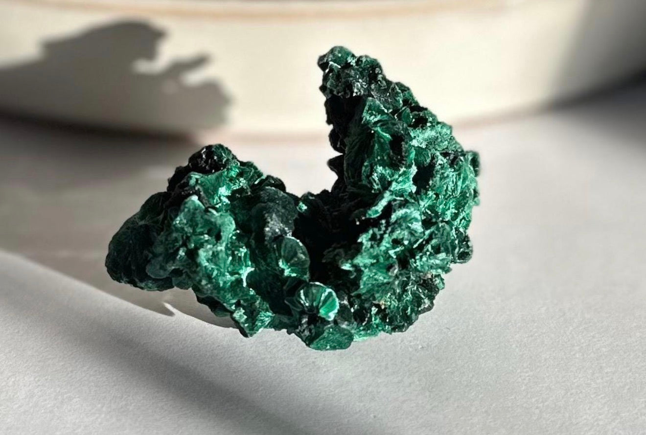 Raw Silky Malachite Specimen