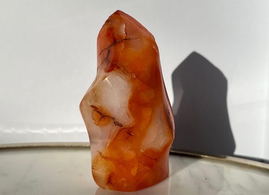 Carnelian Flame Crystal Gemstone Carving