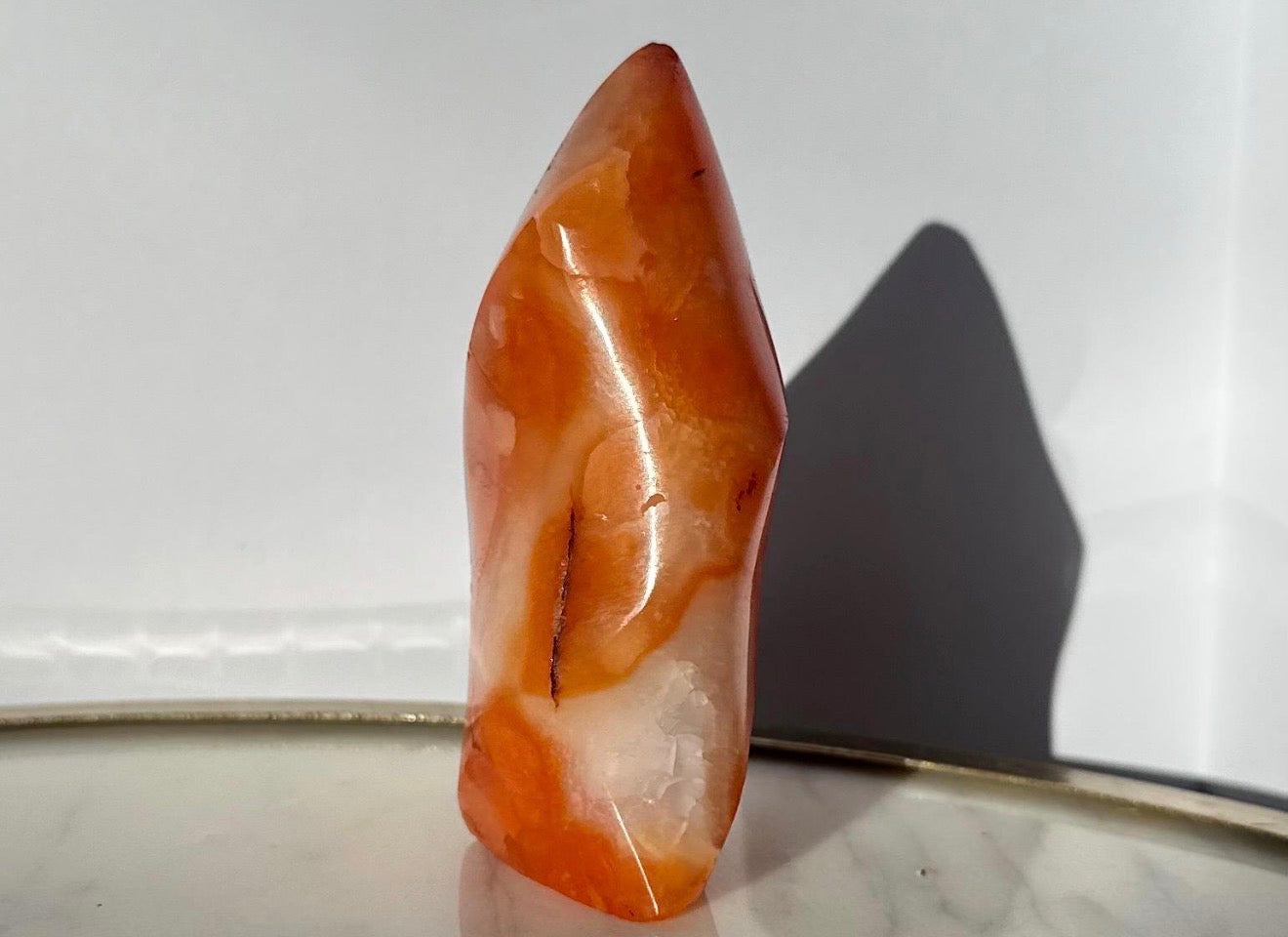 Carnelian Flame Crystal Gemstone Carving