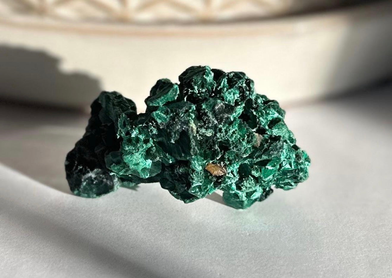 Raw Silky Malachite Specimen