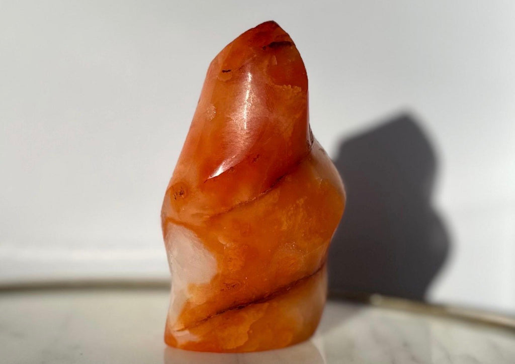 Carnelian Flame Crystal Gemstone Carving