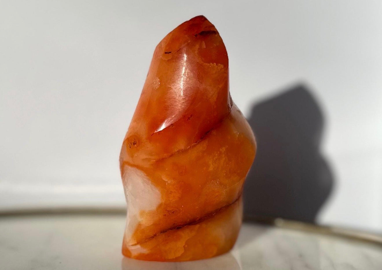Carnelian Flame Crystal Gemstone Carving