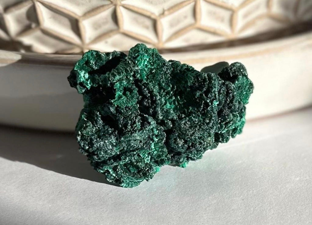 Raw Silky Malachite Specimen