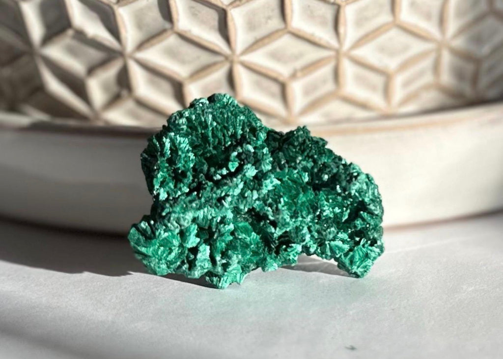 Raw Silky Malachite Specimen