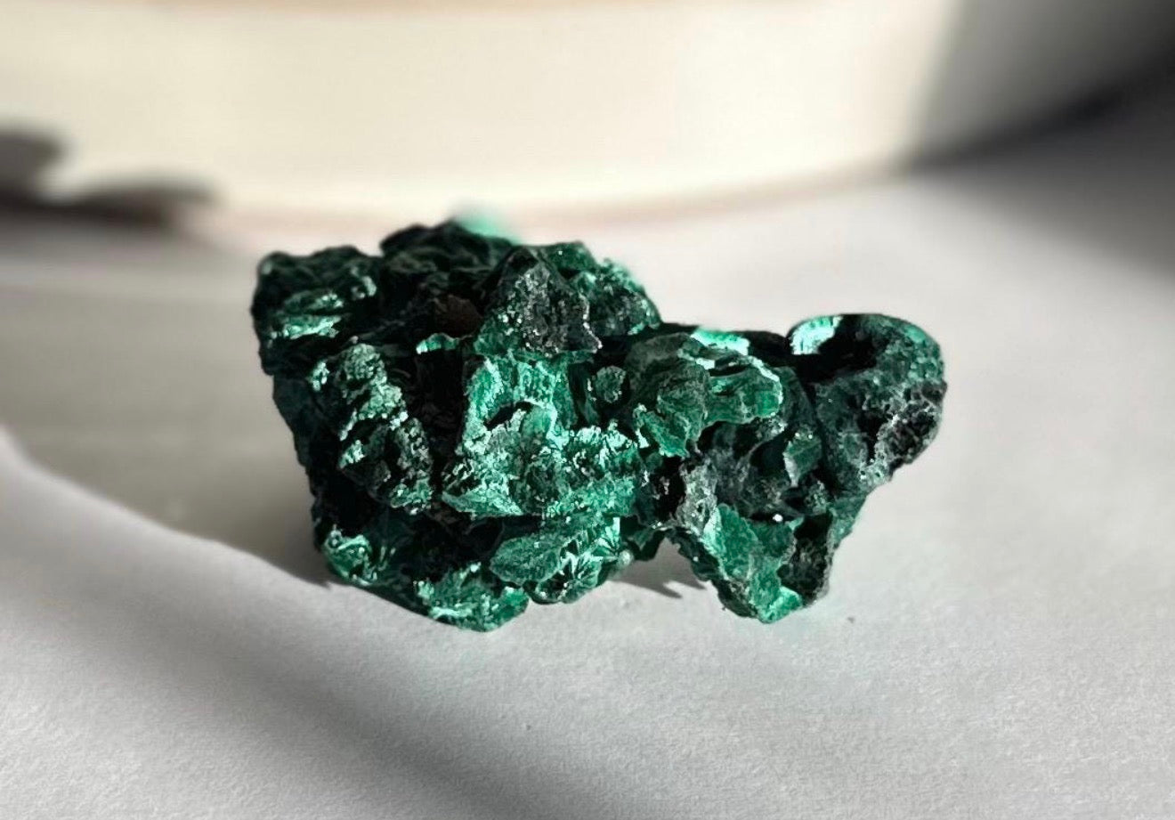 Raw Silky Malachite Specimen