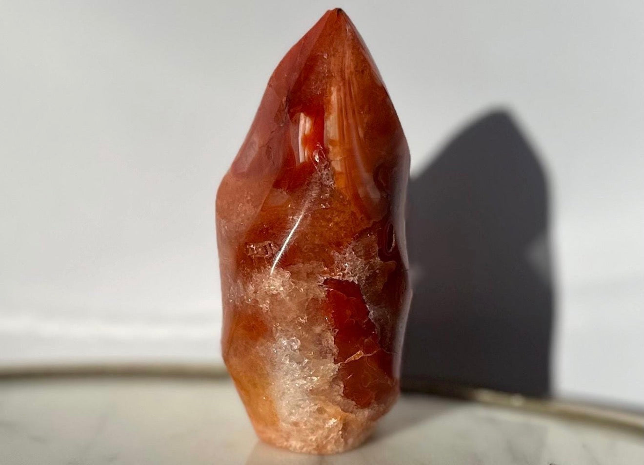 Carnelian Flame Crystal Gemstone Carving