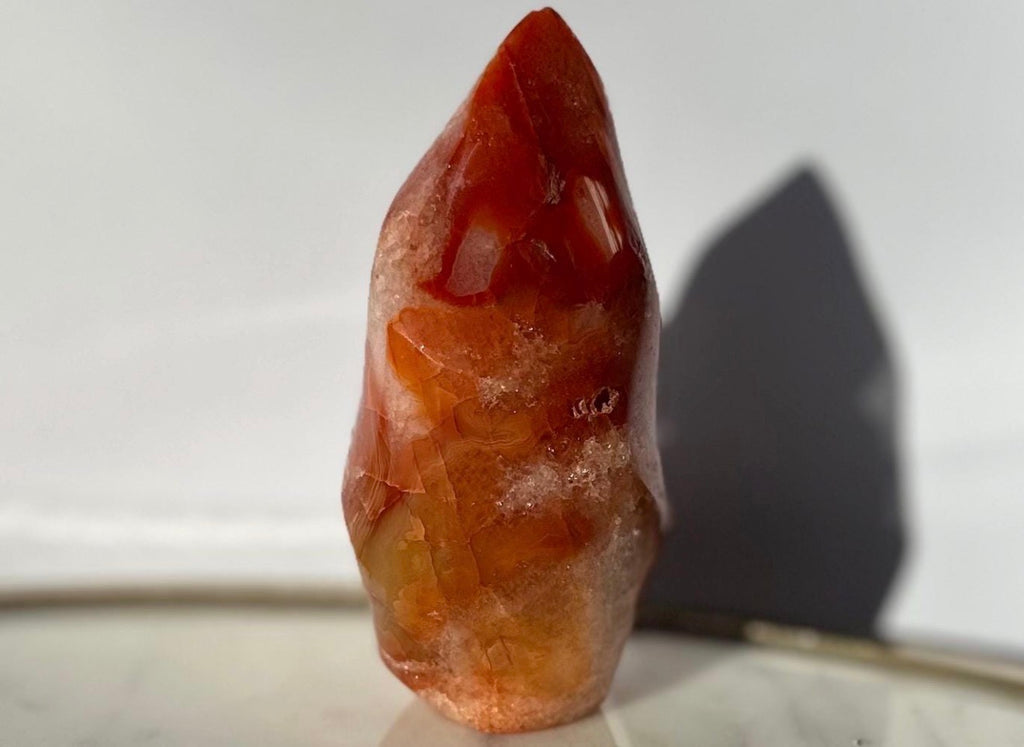 Carnelian Flame Crystal Gemstone Carving